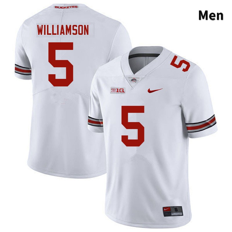 Ohio State Buckeyes Marcus Williamson Men's #5 White Authentic Stitched College Football Jersey